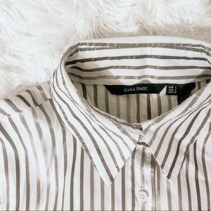 Zara button up long sleeve